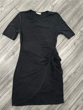 Altar'd State Black Wrap Mini Dress Size Large